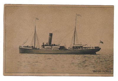 Carte postala Vapor Perez - scria A031 foto