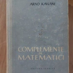 Complemente de matematici- Arno Kahane