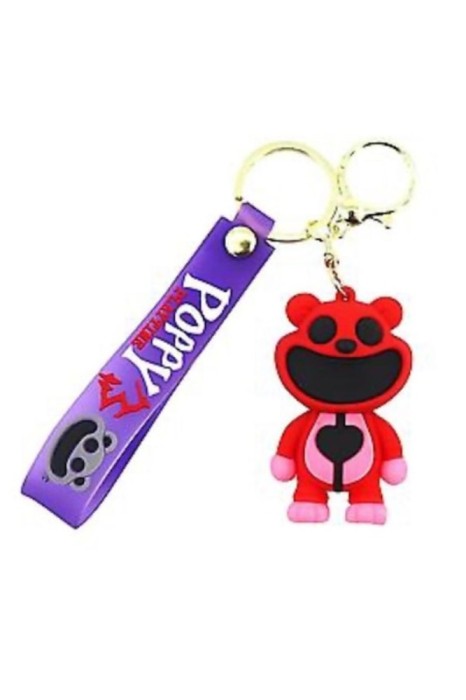 Breloc figurină Creaturi Z&acirc;mbitoare, Bobby BearHug, roșu, 8cm