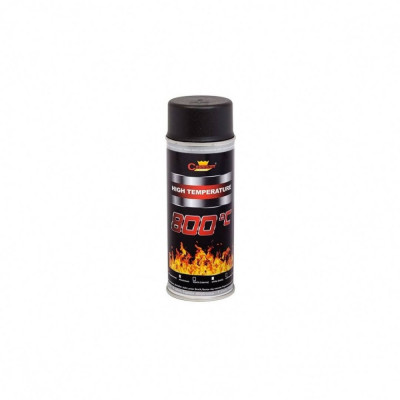 Spray negru vopsea rezistent termic profesional universal +800&amp;deg;C 400ml foto