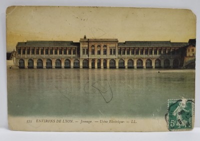 ENVIRONS DE LYON , CARTE POSTALA DESTINATA ARHITECTULUI GEORGE MANDREA 1855 - 1916 , DATATA 1909 foto