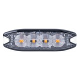 Lampa avertizare LED plata 4 LED AMiO, R65 R10, 12-24V, 4 x 3W, IP67, montaj cu suruburi, pentru autoturisme si camioane