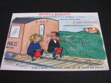 Pensionari Fericiți la Plimbare - Carte Poștală Umoristică Vintage Franța, Circulata, Franta, Printata