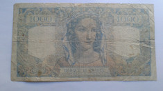 Franta 1000 francs 1945 foto