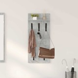 VidaXL Răcător de paltoane montat pe perete Gri beton 90 x 40 x 10 cm
