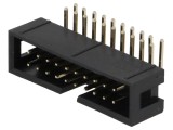 Conector IDC Soclu Tată PIN 20 cu Unghi de 90&deg; THT Aurit 2,54mm - Componentă Electronică Professionala