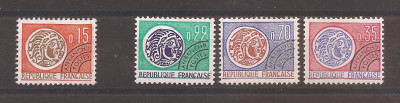 Franta 1969 - Monedă celtică - Preanulată, 2 serii, MNH (vezi descrierea) foto