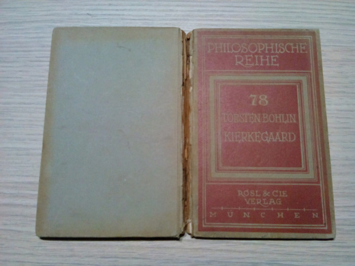 SOREN KIERKEGAARD und das Religiose Denken der Gegenwart - Torsten Bohlin -1923