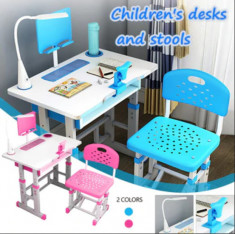 Set birou si scaun pentru copii cu lampa led foto