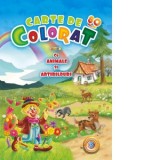 Jumbo 80 - Carte de colorat cu animale si abtibilduri