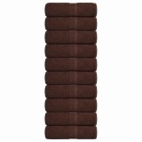 VidaXL Prosoape de baie 10 buc. FROGN maro 30x30 cm 100% bumbac