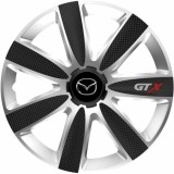 Set 4 Capace Roti GTX Carbon Gri-Negru R15, Pentru Mazda