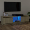 Comodă TV cu lumini LED, stejar sonoma, 120x30x35,5 cm, vidaXL