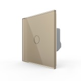 Cumpara ieftin Intrerupator touch simplu Livolo, seria noua, auriu, montaj incastrat
