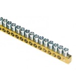 Bara de conexiune PEN 63A 9x6,5x1000mm surub M5 16mm2, Pollmann