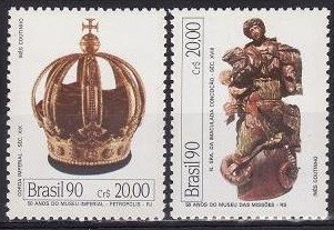 C428 - Brazilia 1990 - Muzeul Imperial 2v. ,neuzat,perfecta stare foto