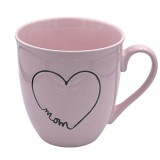 Cana Ceramica 550 ml, 11x12 cm, LOVE, PINK, Jovy