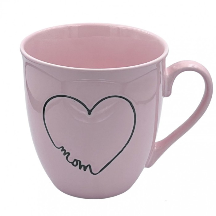 Cana Ceramica 550 ml, 11x12 cm, LOVE, PINK