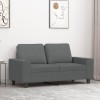 VidaXL Canapea cu 2 locuri, gri &icirc;nchis, 120 cm, material textil 359384