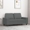 vidaXL Canapea cu 2 locuri, gri &icirc;nchis, 120 cm, material textil 359384
