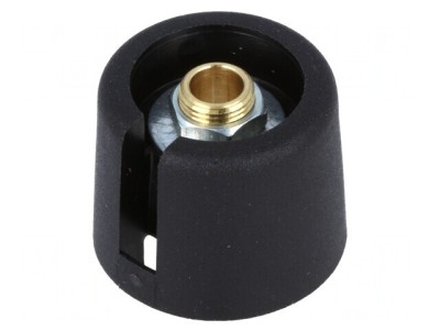 Buton rotativ cu indicator negru, &amp;Oslash;6mm, &amp;Oslash;20x16mm poliamidă foto