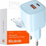 &Icirc;ncărcător Usb/Usb-C, Rapid, Nano, Gan 33W Pd, Albastru, Mcdodo