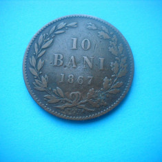 HOPCT ROMANIA 10 BANI 1867 WATT [ 4 ]
