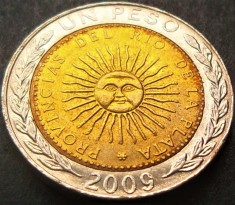 Moneda bimetal 1 PESO - ARGENTINA, anul 2009 * cod 1845