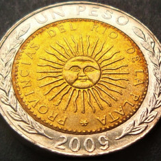 Moneda bimetal 1 PESO - ARGENTINA, anul 2009 * cod 1845