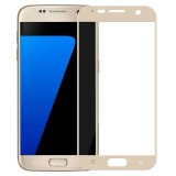 Folie sticla compatibil cu samsung galaxy s7, full face v2, auriu, Flippy