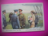 HOPCT 6348 ZIUA AVIATIEI -AVION -1935-REGINA ASTRID-FAMILIA REGALA BELGIA-CROMO LITHO-CIOCOLATA COTE D&#039;OR, Necirculata, Printata
