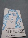 MEMORIE-FLOREA MIU /AUTOGRAF SI DEDICATIE AUTOR