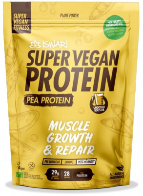 Proteina Super Vegan BIO(dupa efort) din mazare(format mediu) Iswari foto