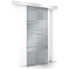 Usa culisanta Boss &reg; model Speed incolor, 60x215 cm, sticla gri 8 mm, glisanta in ambele directii