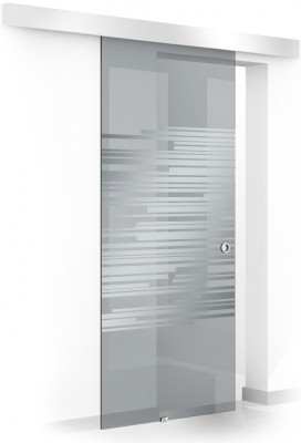 Usa culisanta Boss &amp;reg; model Speed incolor, 90x215 cm, sticla gri 8 mm, glisanta in ambele directii foto