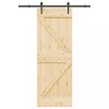 VidaXL Ușă glisantă cu set de feronerie 70x210 cm, lemn masiv de pin 3332640