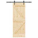 VidaXL Ușă glisantă cu set de feronerie 70x210 cm, lemn masiv de pin