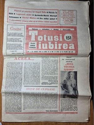 ziarul totusi iubirea 18 - 25 august 1993 foto