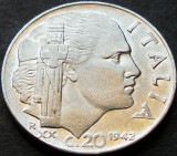 Cumpara ieftin Moneda istorica 20 CENTESIMI - ITALIA FASCISTA, anul 1942 *cod 781, Europa