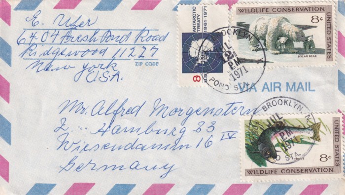 FILATELIE TEMATICA - PLIC USA TEMATICA PESTI FAUNA URS POLAR AIRMAIL