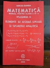 Matematica Manual pentru clasa a XI-a de Mircea Ganga