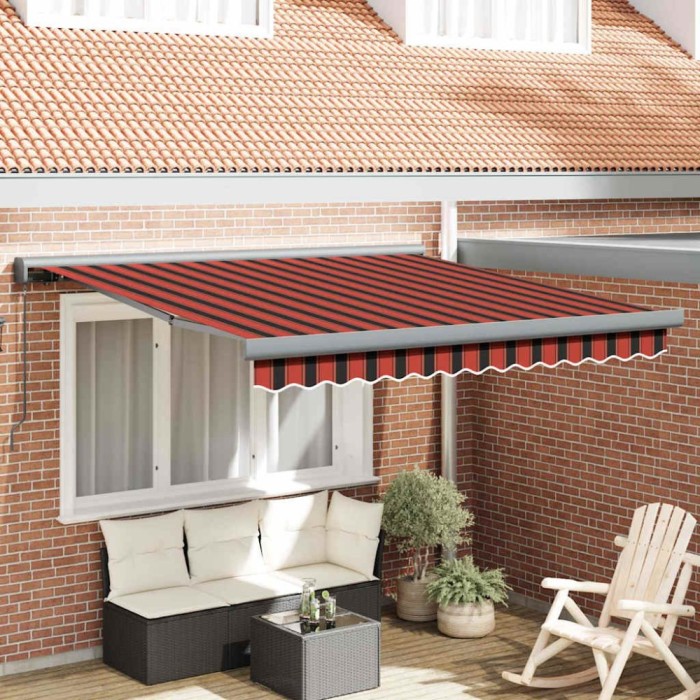 Cortina Retractabilă Portocalie, Maro 300 x 250 cm