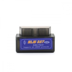 Tester auto, Interfata OBD II diagnoza auto OBD 2, Rocketek, telefon, smartphone, laptop, tableta, ELM 327, Bluetooth 4.0, Negru