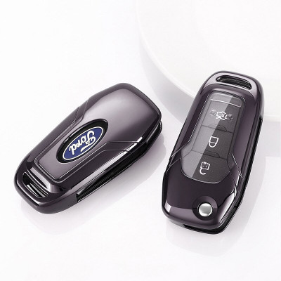 Husa Cheie Auto FORD TPU+PC Neagra Cheie Briceag (Ford Ranger, Ford Puma) AutoProtect KeyCars foto