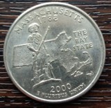 (M2395) MONEDA SUA - QUARTER DOLLAR 2000, LIT. D - MASSACHUSETTS