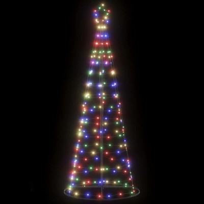 vidaXL Pom de Crăciun LED 200 LED-uri colorate 182 cm foto