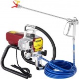 Pompa de vopsit pentru suprafete mari Airless, putere 1800 W, 2.2 l/min, 3300 PSI, lungime furtun 15 m