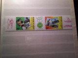 Serie Djibouti 1985 - Expozitie Filatelica Lexafrique III - straif cu 2 val. si 3 vignete