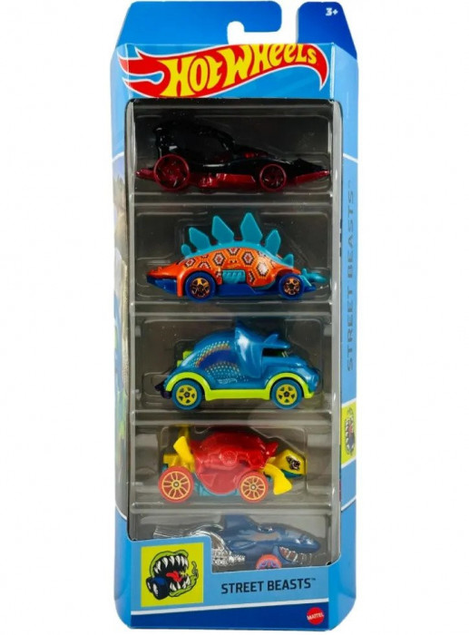 SET 5 MASINI HOT WHEELS STREET BEASTS SuperHeroes ToysZone