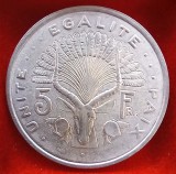 (M1563) MONEDA DJIBOUTI - 5 FRANCS 1977, STARE FOARTE BUNA, EXOTICA